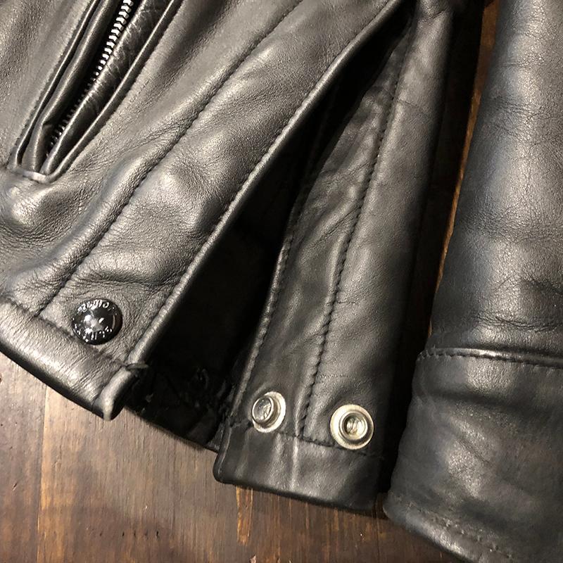 Schott 602 Police Leather Jacket 34 Mint ショット ポリスマン レザー ジャケット サイズ34 ブラック ビンテージ ミントコンディション｜olds｜17