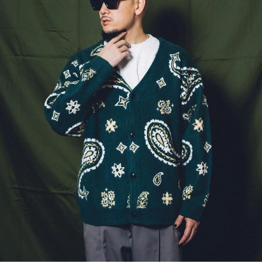 Subciety（サブサエティ） PAISLEY CARDIGAN ニット カーディガン