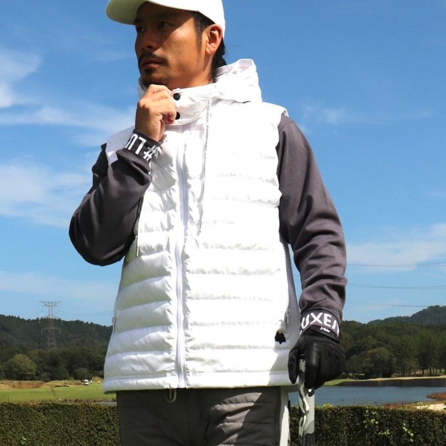 LUXE/R GOLF キルティングダウン×ポンチ切替ベスト 45528YEXL LUXE/R（ラグジュ） (3色) キルティング ダウン×ポンチ切替ベスト