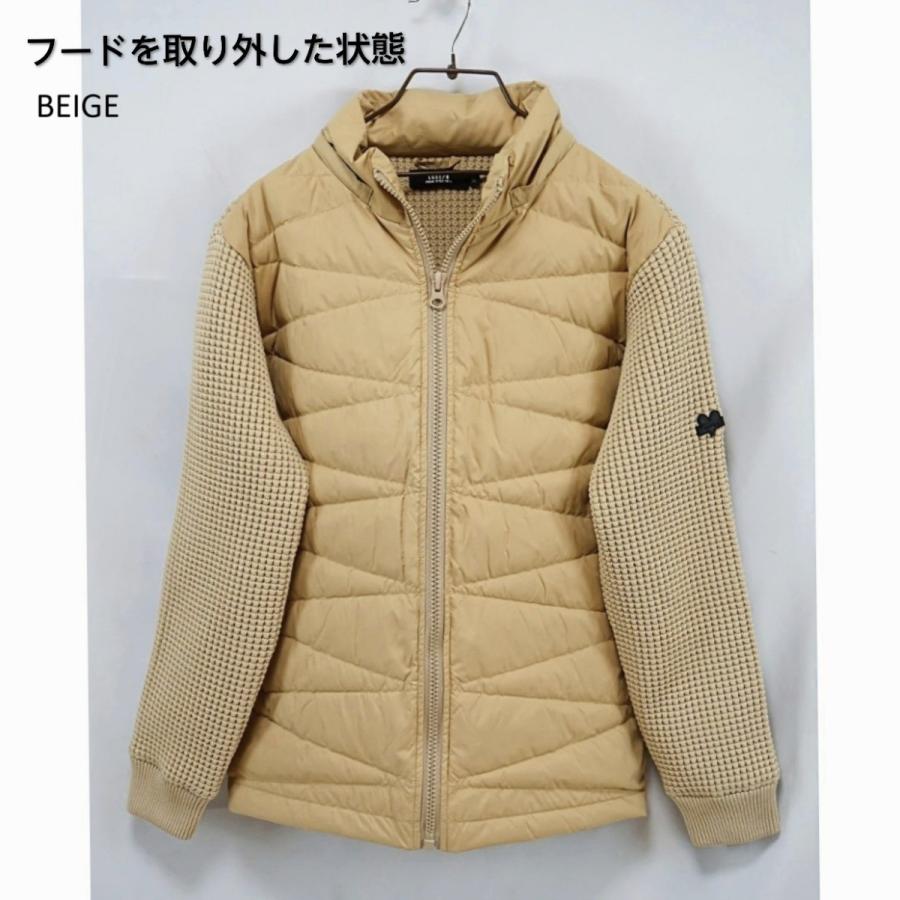 LUXE/R（ラグジュ） (3色) ダウンフェザー＆ワッフル生地切り替えzip