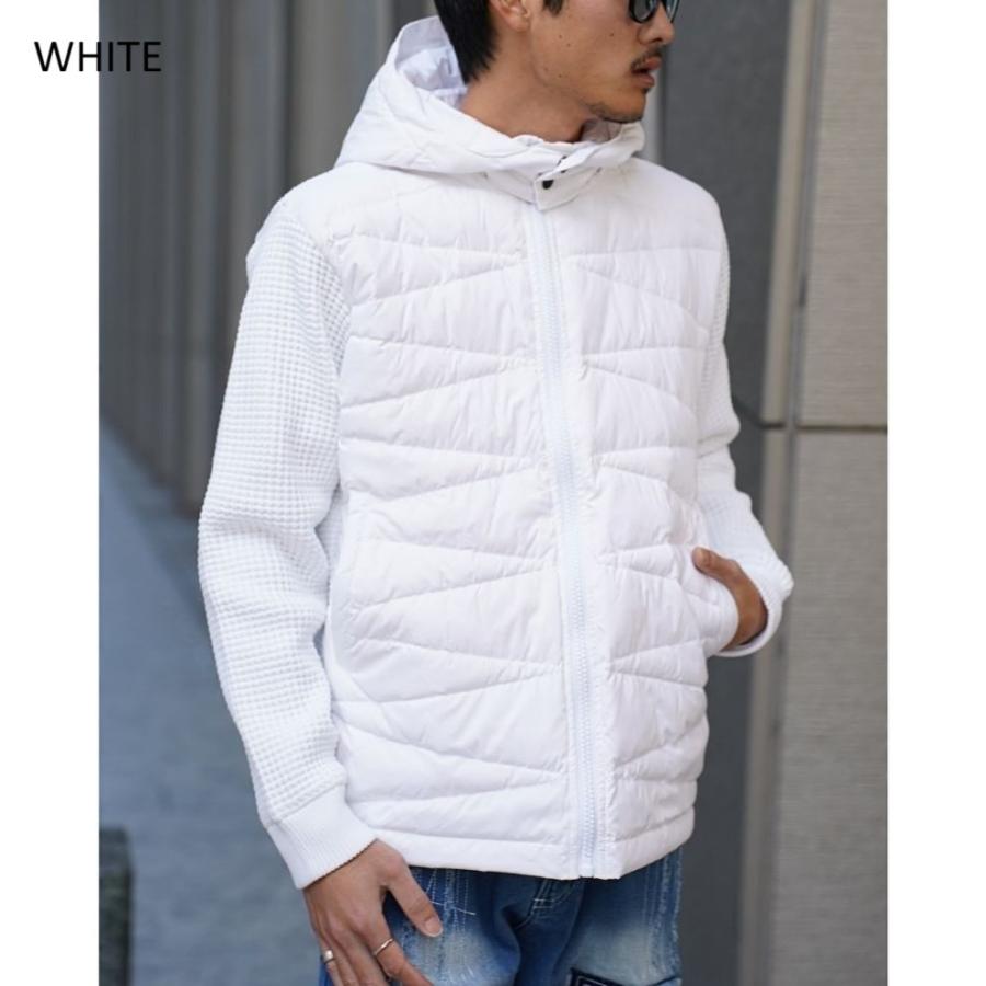 LUXE/R（ラグジュ） (3色) ダウンフェザー＆ワッフル生地切り替えzip