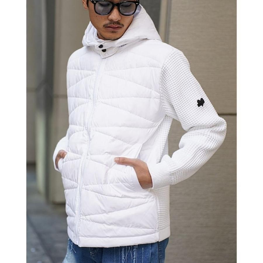 LUXE/R（ラグジュ） (3色) ダウンフェザー＆ワッフル生地切り替えzip