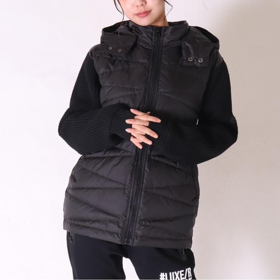 LUXE/R（ラグジュ） (3色) ダウンフェザー＆ワッフル生地切り替えzip