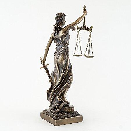 【並行輸入品】 ブロンズ仕上げ 正義の女神の彫像 彫刻 S ブロンズ na