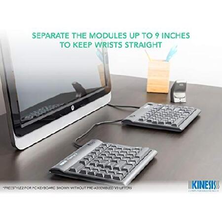 【並行輸入品】 Kinesis Freestyle2 Ergonomic Keyboard w/ V3 Lifters for PC (9" Separation)_2