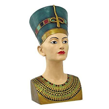 本物の  18インチエジプトネフェルティティヘッドとバストResin Statue Figurine【並行輸入品】 オブジェ、置き物