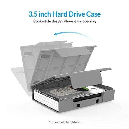 【並行輸入品】 ORICO 3.5インチ HDDケース 保護ボックス 静電気防止 耐衝撃 防塵機能 HDD外付けHDDケース グレー 5個パック_1