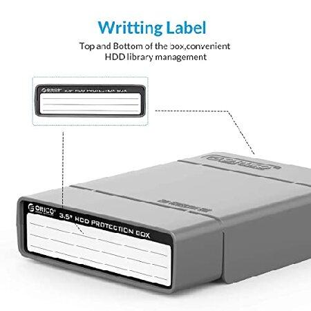 【並行輸入品】 ORICO 3.5インチ HDDケース 保護ボックス 静電気防止 耐衝撃 防塵機能 HDD外付けHDDケース グレー 5個パック_4