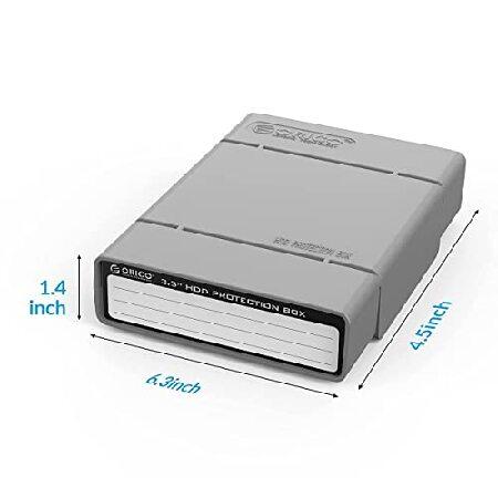 【並行輸入品】 ORICO 3.5インチ HDDケース 保護ボックス 静電気防止 耐衝撃 防塵機能 HDD外付けHDDケース グレー 5個パック_5