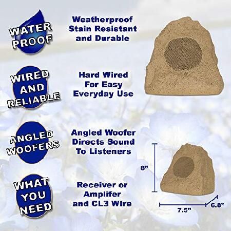 【並行輸入品】 Theater Solutions 2R4S Outdoor Rock Speakers (Sandstone) by Theater Solutions_2