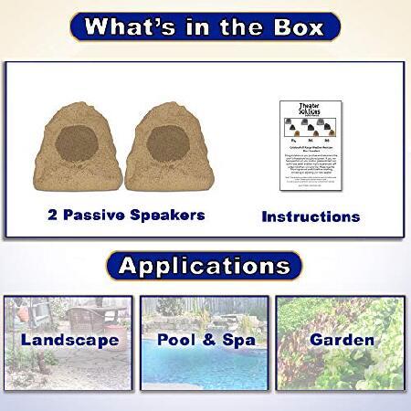 【並行輸入品】 Theater Solutions 2R4S Outdoor Rock Speakers (Sandstone) by Theater Solutions_4