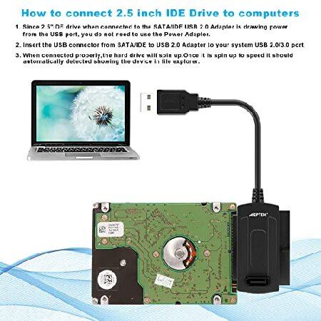 AGPtEK SATA/PATA/IDEドライブ USB2.0 ＆amp; USB3.0に対応 SATAアダプター 変換ケーブル U1S-MB(並行輸入品)｜olg｜05