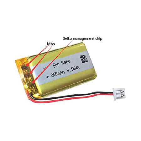 AOLIKES 3.7v 950mAh交換バッテリー for Sena 50S 20S EVO 30K 
