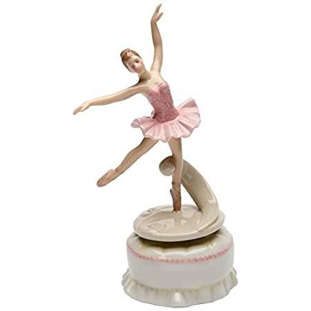 【50％OFF】 Ceramic Musical Ballerina Spinning 20866 Gifts Cosmos Figurine, C(並行輸入品) by 7-Inch オブジェ、置き物