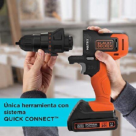 【超美品】ブラックアンドデッカー 6ツールコンボセット 並行輸入品(海外版) BLACK+DECKER 20V MAX MATRIX Drill, Power Tool Combo Kit, 6