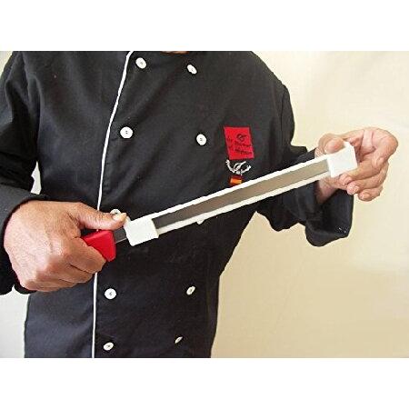 Ham Carving Knife with Anti-accident Protection 12-Inch - Flexible Stainless Steal Ham Slicing Knife for Slicing Serrano, Iberico Ham ＆ I(並行輸入品)｜olg｜06