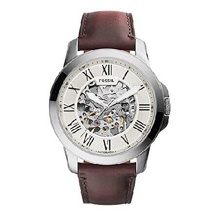 並行輸入品】 Fossil Men's Grant ME3099 Silver Leather Automatic
