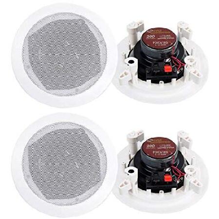 【並行輸入品】 8) New PYLE PRO PDIC61RD 6.5'' 400W 2-Way In-Ceiling/Wall Speaker System White 141