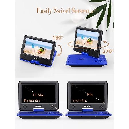 DBPOWER 11.5インチポータブルDVDプレーヤー 5時間内蔵充電式 DBPOWER 11.5インチポータブルDVDプレーヤー 5時間内蔵充電式