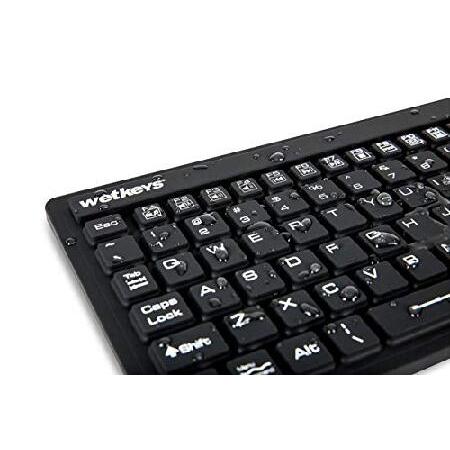【並行輸入品】 WetKeys 防水タッチパッド プラス プロフェッショナルグレード キーボード タッチパッド (USB) (ブラック) | KBWKRC106T-BK_1