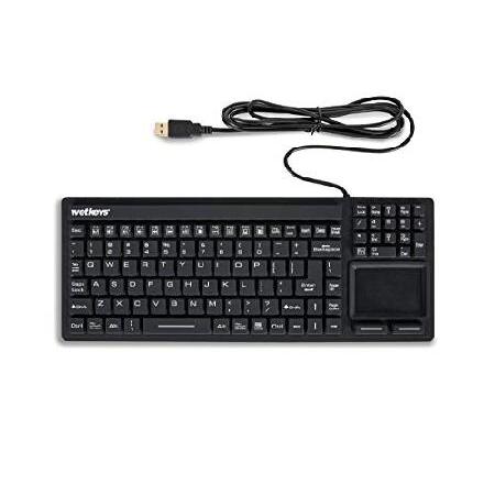 【並行輸入品】 WetKeys 防水タッチパッド プラス プロフェッショナルグレード キーボード タッチパッド (USB) (ブラック) | KBWKRC106T-BK_4