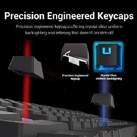 【並行輸入品】 Redragon K552 Mechanical Gaming Keyboard， LED Gaming Keyboard with Red Switches， 87 Full Anti-ghosting Keys， Unique Metal Rim for_4