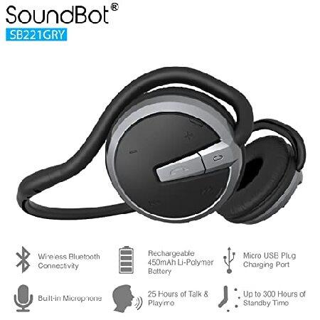 Soundbot ¨ SB221 HD ワイヤレス Bluetooth 4.0 ヘッドセット スポーツアクティブ ヘッドフォン 20時間の音楽ストーリミング ＆ 25時間のハンズフリー通話 耐汗｜olg｜02