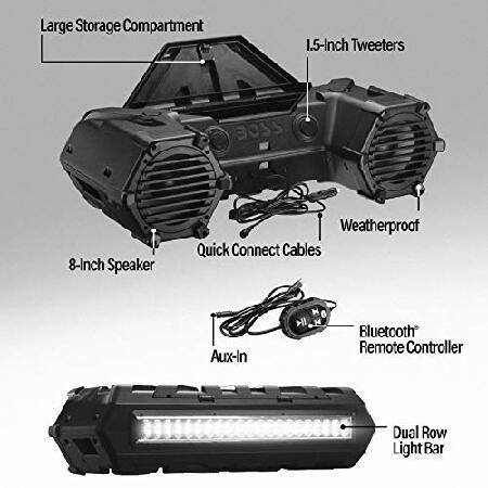 【並行輸入品】 BOSS Audio Systems ATVB95LED UTV ATV用スピーカー - 耐候性 ATV用サウンドバー 20.3cm/8インチのスピーカー 3.8cm/1.5インチのツイーターの画像