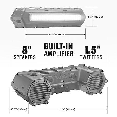 【並行輸入品】 BOSS Audio Systems ATVB95LED UTV ATV用スピーカー - 耐候性 ATV用サウンドバー 20.3cm/8インチのスピーカー 3.8cm/1.5インチのツイーターの画像