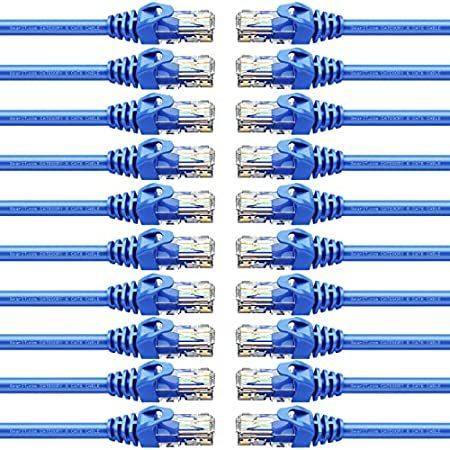 【並行輸入品】 GearIT Cat6 パッチケーブル 20本パック 1フィート Cat 6 イーサネットケーブル 引っ掛からない柔軟なソフトタブ - プリミムシリー