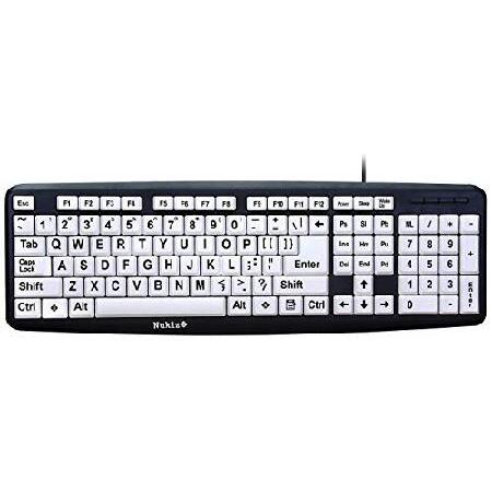 Nuklz大型プリントコンピューターのキーボード有線USBホワイト Nuklz大型プリントコンピューターのキーボード有線USBホワイト