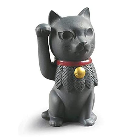 並行輸入品】 リヤドロ LLADRÓ 人形 招き猫 Maneki Neko ブラック