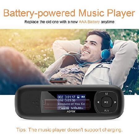 AGPtEK U3 8GB MP3プレーヤー USBフラッシュドライブ付き 音楽プレーヤー 録音 FMラジオ 最大32GBまで対応 ブラック MU3B-PF(並行輸入品)｜olg｜04