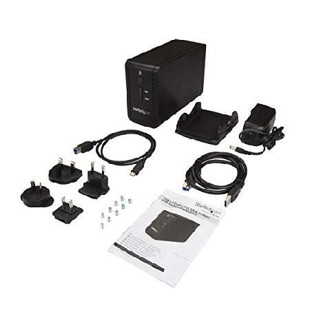 StarTech.com 2 x 3.5インチSATA SSD/HDDドライブ外付けRAIDケース USB 3.1Gen 2(10Gbps)対応 USB-C/USB-A接続 S352BU313R(並行輸入品) USB