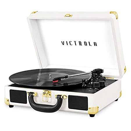 Victrola Vintage 3-Speed Bluetooth Portable Suitcase Record Player with Bui（並行輸入品）