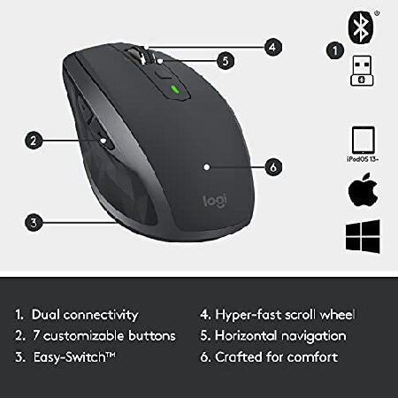 (MX Anywhere 2S, Graphite) - Logitech MX Anywhere 2S Wireless Mouse/Bluetooth Mouse for Mac and Windows - Graphite(並行輸入品)｜olg｜06