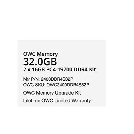 並行輸入品】 OWC 32GB（16GB x 2）2400MHz DDR4 SO-DIMM PC4-19200