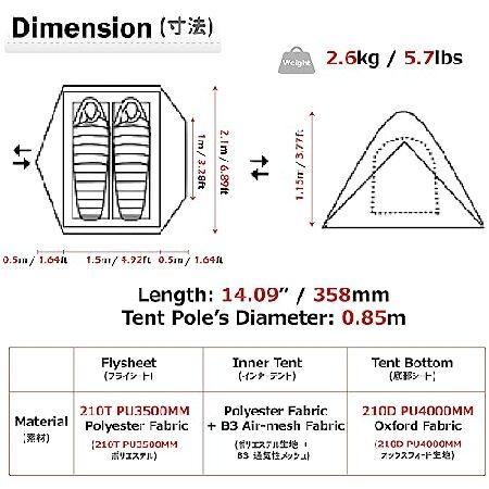 【新品訳あり】 Azarxis テント ツーリングテント ソロテント 二重層 前室 軽量 防風 防雨 1 2 3 人用 3シーズン 4シーズン 夏 冬 てんと ひとり用 ふたり用 キャンプ/登山用/山 【2251617048】(12850円)