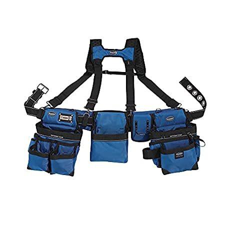 【並行輸入品】 Bucket Boss 3 Bag Tool Bag Set with Suspenders in Royal Blue, 55185-RB