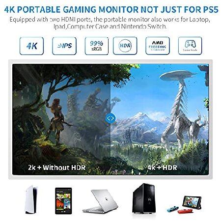 並行輸入品】 G-STORY 4k一体化PS5専用モバイルモニター15.6 インチHDR