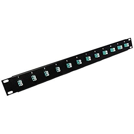 【並行輸入品】 LCファイバーパッチパネル( 1u )ロードされ19 " 12 Port us-fpp-s-lc-12-aqua