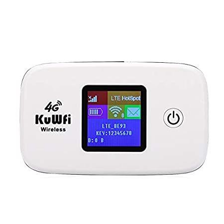 KuWFi 4G LTE Mobile WiFi Hotspot Unlocked Wireless Internet Router Devices （並行輸入品）｜olg