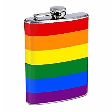 素晴らしい 8 Steel Stainless Flask Hip Pride Gay Oz R1 並行輸入品 Spirits Whiskey Drinking Silver スキットル フラスコ Caspan Gob Pa