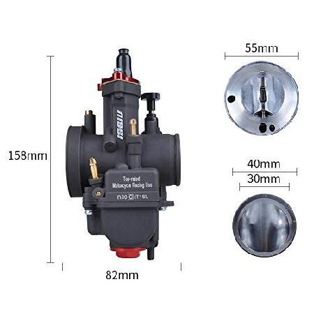 【並行輸入品】 NIBBI Racing Performance Carburetor 30mm Motorcycle Carburetor 200 250 Power Jet PWK Carb 30mm With Carburetor Jets Fit GY6 Engine Dirt_4