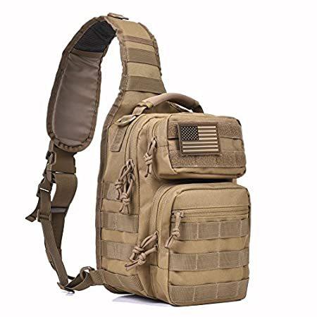 0円 最大63%OFFクーポン 0円 定番から日本未入荷 Tactical Sling Bag Military Single Shoulder Backpack Pack Range Bags Tan 並行輸入品