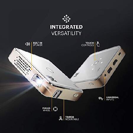 【並行輸入品】 Kodak Ultra Mini Portable Projector - HD 1080p support LED DLP Rechargeable Pico Projector - 100\" Display, Built-in Speaker - HDMI,の画像