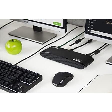 【並行輸入品】 Plugable USB3.0 ドッキングステーション 横置き Windows および Mac 用 - デュアルモニター HDMI DVI VGA ポート ギガビット イーサネット