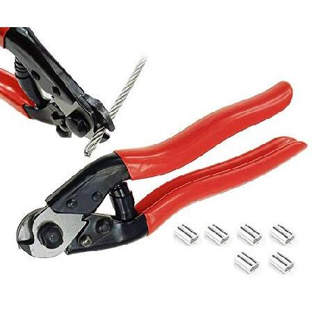 【並行輸入品】 Muzata Cable Cutter Wire Rope Cutter Heavy Duty Stainless Steel Aircraft 1/8" 5/32" for Deck Railing Bike Housing Metal Fence CR12 | ブランド登録なし