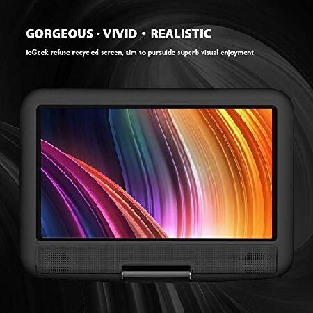 【並行輸入品】 ieGeek 11.5\" Portable DVD Player with SD Card/USB Port, 5 Hour Rechargeable Battery, 9.5\" Eye-Protective Screen, Support AV-in/Out,の画像