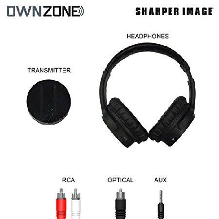 Sharper Image OWN ZONE ワイヤレス充電式テレビヘッドフォン - RF接続 2.4GHz ワイヤレス最大100フィートワイヤレス送信 Bluetooth不要 AUX RCA 光ケーブル付属｜olg｜04
